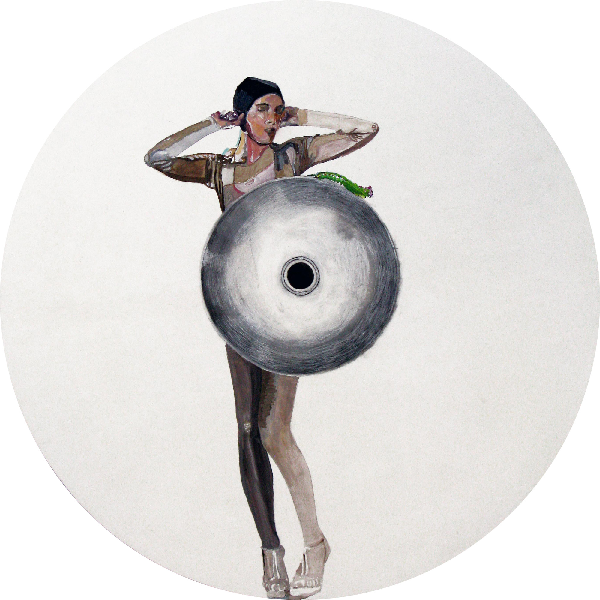 Centro Abierto, 2010, mixed media on canvas, 200 cm. diameter